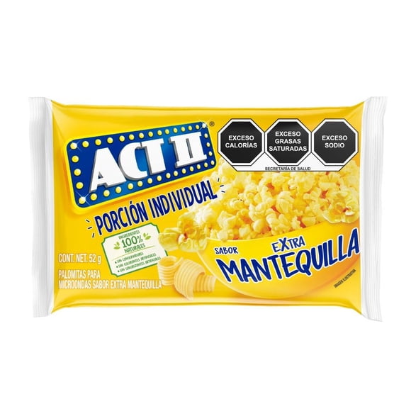 Palomitas para microondas ACT II minis sabor extra mantequilla 52 g