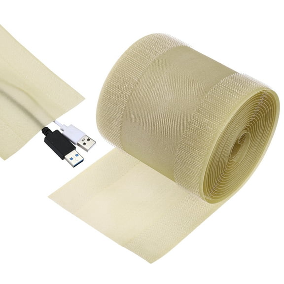 Uxcell Carpet Cord Cover, 10ft Floor Cover Cord Strip Wire Protector Cable Management for Office Home, Khaki