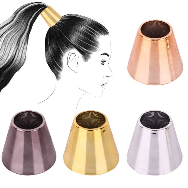 4 Pcs Pinces à Cheveux Queue de Cheval Couleur Unie Antidérapantes