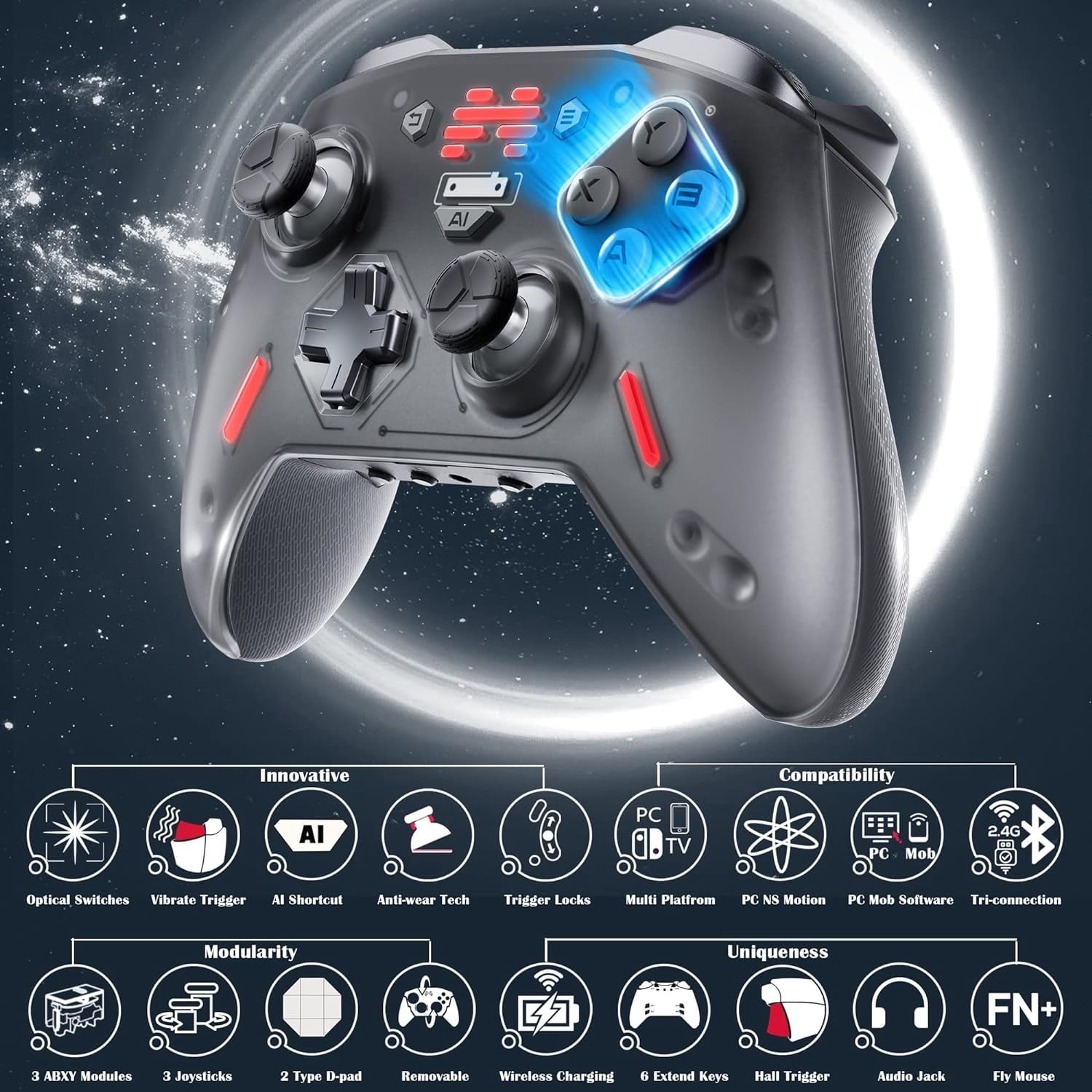 BEITONG Zeus 2 Optical Micro Switches Elite Game Controller for PC