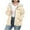 Beige, variant on THDHVS Winter Coats for Women,Women's Coats,Plus Size Women's Solid Color Hoodie with Plush Lining Drop Shoulder and Zipper Thickened Sweatshirt Provides Maximum Warmth in Fashion Fits 2XL