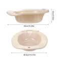 thumbnail image 2 of Minkissy Sitz Bath Postpartum Care Wash Basin 1Pcs Round Beige PP for Elderly Use, 2 of 5