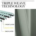 thumbnail image 6 of NICETOWN 100% Blackout Curtains 63 inches Long for Bedroom with Black Liner, 2 Layers Full Blackout Insulated Noise Reducing Drapes Rod Pocket, 42"x63", Greyish Green, Set of 2, 6 of 8