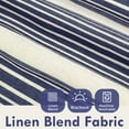 thumbnail image 3 of DriftAway Chris Linen Blackout Curtains with Thermal and Sound Reducing Layer 102 Inches Long for Bedroom Striped Printed Drapes Thermal Insulated Lined Window Treatments for Living Room Dark Blue, 3 of 8