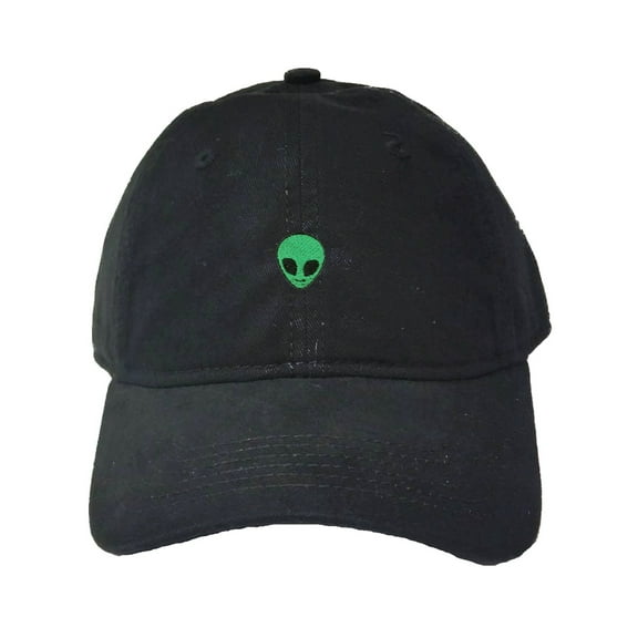 Go All Out Adult Alien Head Embroidered Deluxe Dad Hat