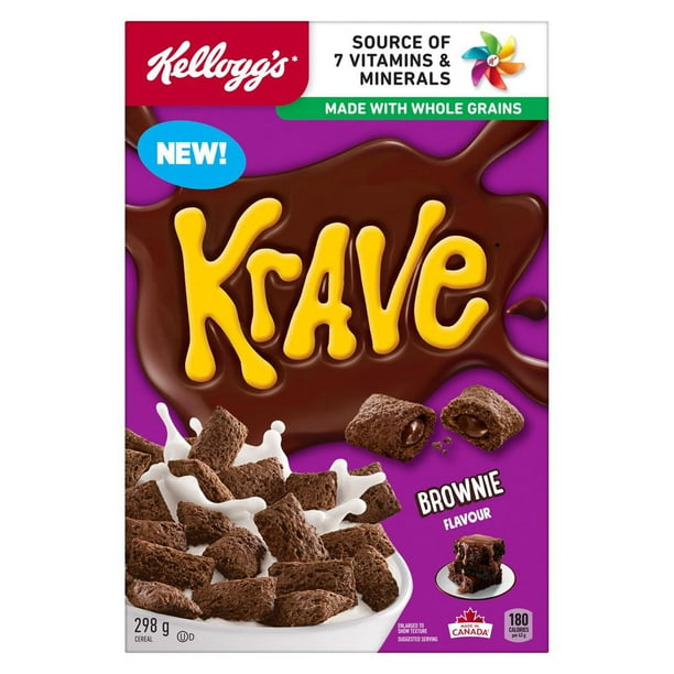 Kellogg's® Krave® Brownie Flavour Cereal 298 g, Brownie flavour