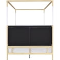 thumbnail image 4 of White PU and Gold Bed, Queen, 4 of 7