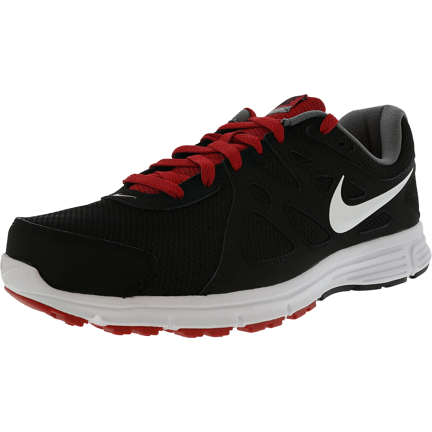 Tomate anillo Filadelfia Nike Men's Revolution 2 Black / White-Varsity Red-Cool Grey Ankle-High  Fabric Running Shoe - 10M - Walmart.com