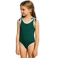 thumbnail image 3 of CAIXIA Girls Swimsiut One Piece Adjustable Straps Girls Bathing Suits Hawaiian Trim Wrap Tie Back Ruched Girls Swimsuits Size 10-12 Quick Dry Swimwear for Teen Girls,90, 3 of 5