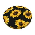 thumbnail image 2 of Lsque Sunflower 6 Round Bar chair cushion covers Velvet Fabric Premium Comfort Protects from Scratches and Stains for 14-17 Inch Chair- 12 inch, 2 of 7