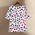 thumbnail image 4 of Women's 250th Anniversary USA Shirt Mid Sleeve Independence Day Top 4th of July Shirts America 250 Merchandise Loose Star Print Tee, 4 of 5