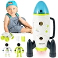 thumbnail image 3 of Juego de cohetes espaciales para niños 42 cm Juguetes espaciales grandes que incluyen carro de cohetes de astronautas y bolsa espacial Juguete de cohete espacial realista con luces y sonidos Juguetes, 3 of 11