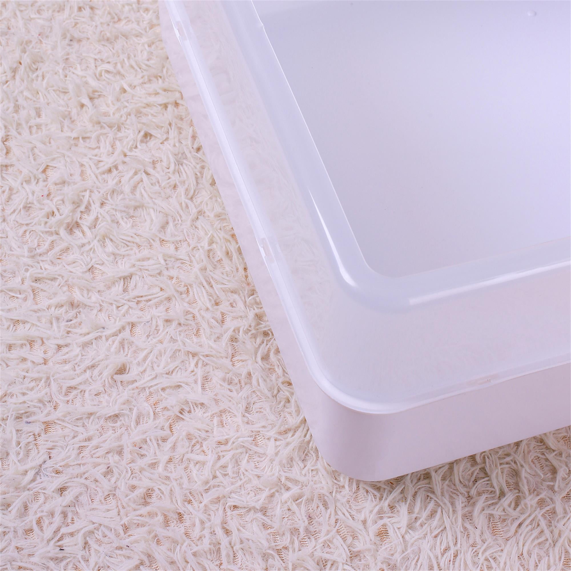 Pefilos 20" Cat Litter Box, Plastic Cat Litter Box with Handy Litter Scoop, Cat Toilet for Indoor Cats, White Pefilos 20" Cat Litter Box, Plastic Cat Litter Box with Handy Litter Scoop, Cat Toilet for Indoor Cats, White