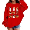 thumbnail image 2 of hengsof Girls Sweatshirts Halloween Printed Long Sleeve Crewneck Pullover Toddler Kids Winter Warm Shirt Sweater Tops 1-13Y, 2 of 6