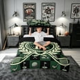 thumbnail image 2 of meiyoeat Golf Letter P Twin Duvet Cover for Men Women, Sports Monogram Twin Bedding, Black Reversible, 2-Piece, 1 Duvet Cover and 1 Pillowcase, 2 of 6