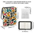 thumbnail image 3 of Game Card Storage Bag Collectible Trading Card Albums The 4-Pocket Card Binder With 50-Page Sleeve Can Hold 400 Game Cards Pretty Colorful Leopard Print, 3 of 6