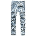 thumbnail image 1 of TIMIFIS Jean pour Homme Classique Coupe Régulière Jean en Coton Jeans Tendance Mode Micro Extensible Coupe Ajustée à Cordon Élastique Petit Jean à Jambe Droite - Bleu Pâle Automne, 1 of 1