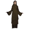 thumbnail image 2 of Bimba Traditional Muslim Abaya Dresses For Women Bell Sleeves Islamic Prayer Dress With Hijab, 2 of 7
