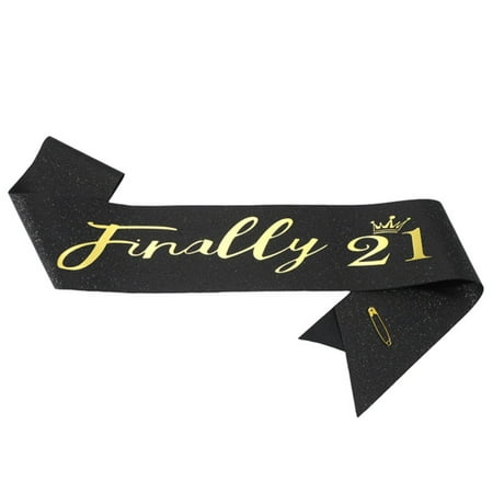 

OKHGEG87 Hot Sale Party Light Elastic Cloth Gold Onion Ribbon Etiquette Belt Black Hot Stamping Shoulder Belt Birthday Belt Party Decoration