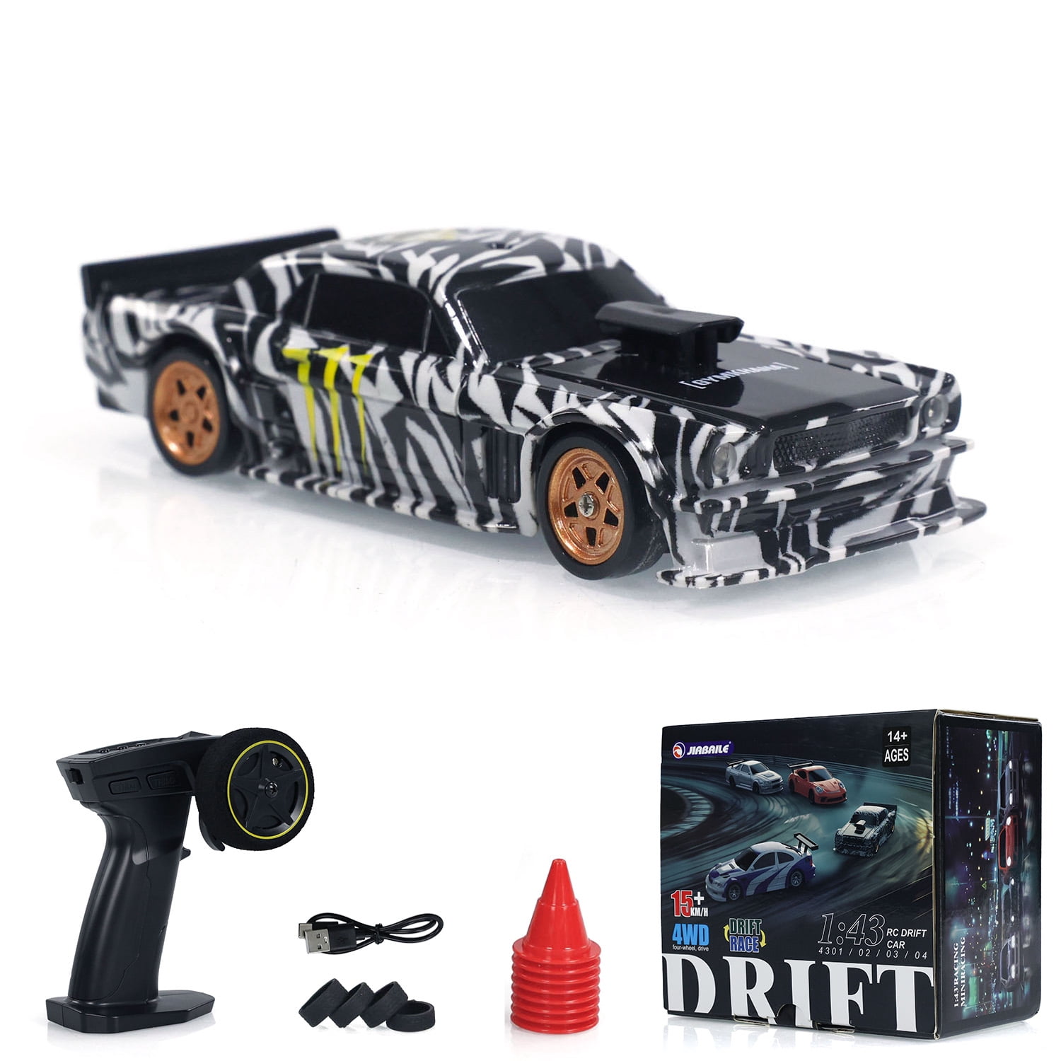1/43 Radio Control Drift Car 4WD RC 2.4g Mini Race Car Toy High Speed Model