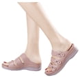 thumbnail image 4 of Mujeres Verano Slip-On Cuñas Playa Punta Abierta Transpirable Sandalias Zapatos Zapatillas Wmkox8yii ytu11149, 4 of 8