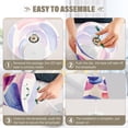thumbnail image 4 of Ryvnso LED Bedside Table Lamp Pastel Retro Leaf Bedroom Desk Lamps Nightstand Lampshade M, 4 of 7