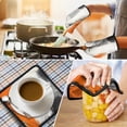 thumbnail image 4 of Orange and Grey Abstract Art Artwork Kitchen Oven Mitt and Pot Holder Sets 2 Pcs for Baking, Cooking and Grilling, Heat Resistant Up To 392 °F, 4 of 7