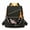 Black, variant on Chinese Style Backpack Purse 12.99" Nylon Tote Shoulder Bag for Travel Shopping (Brown)