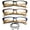 Black/Brown/Blue, variant on 3 Pack Light Compact Squared Fashion Reading Glasses Translucent Spring Hinges with Lanyard +2.50, Blue, Brown & Clear