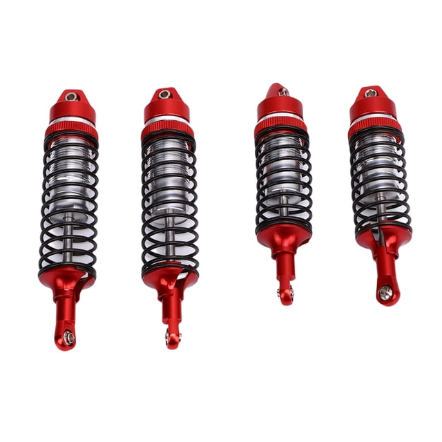 2 Pairs RC Car Shock Absorbers Set, Aluminum Alloy Front Rear Shock Damper Kit with Damping for 4x4 1/10 Scale RC Crawler