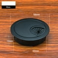 thumbnail image 1 of 50mm Computer Metal Grommet Desk Table Cable Tidy Outlet Wire Cover, 1 of 6