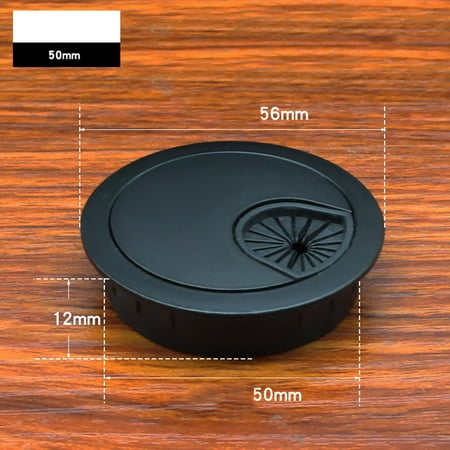

50mm/60mm/80mm Computer Metal Grommet Desk Table Cable Tidy Outlet Wire Cover black 50mm