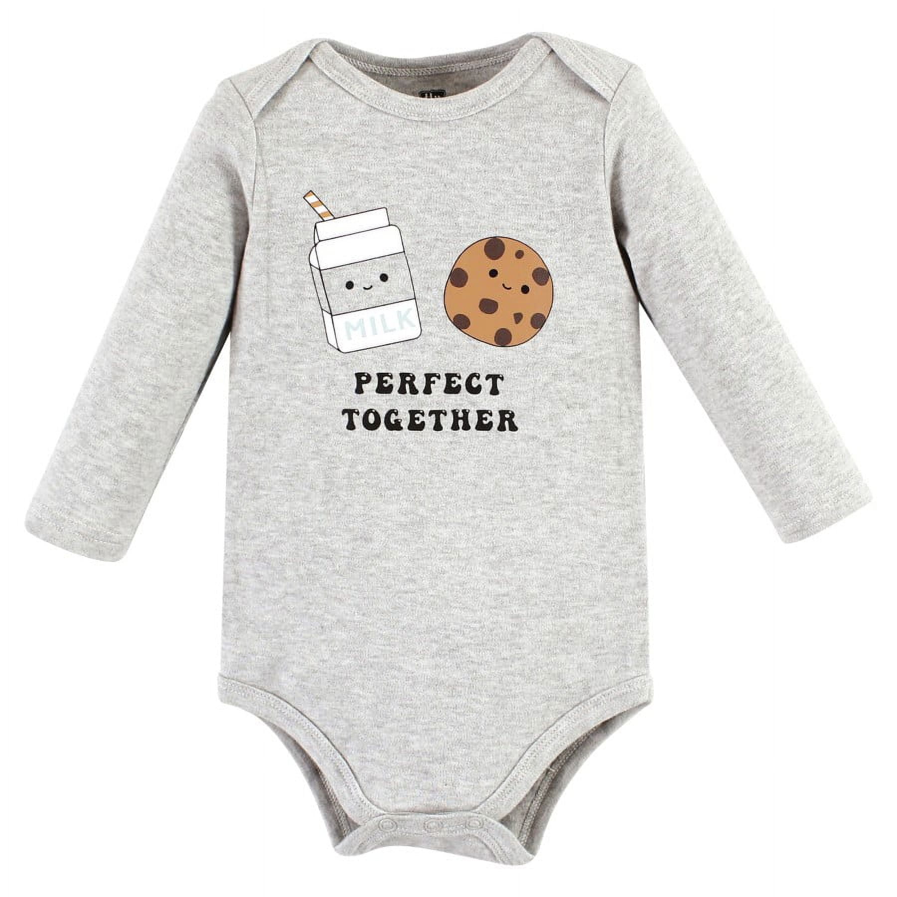 Hudson Baby Cotton Long-Sleeve Bodysuits, 3- Pack, Newborn- 24 Months