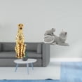 thumbnail image 2 of Figura de guepardo,Figura de guepardo dorado,adorno de escritorio moderno,Figura de escritorio,Estatua de gato,linda estantería,escritorio,decoración del hogar,Figura decorativa creativa para, 2 of 8