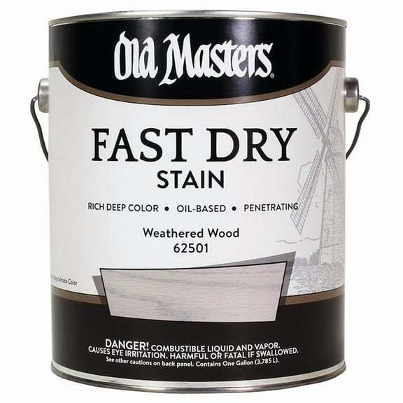 2-Pack of 1 gal Old Masters 62501 Weathered Wood Fast Dry Stain Interior Oil-Based Wood Stain