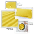 thumbnail image 6 of Clara Clark Plush Solid Decorative Microfiber Square Throw Pillow Cover with Throw Pillow Insert for Couch, Yellow, 20"x20"", 4 Piece Decorative Soft Throw Pillow Set, 6 of 8
