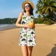 thumbnail image 3 of Fotbe Cute Dinosaurs Vestido de Verano sin Mangas para Mujer – Vestido Midi Línea A, Estilo Camiseta Floral, Vestido Playero Casual y Fluido, 3 of 7