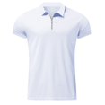 thumbnail image 4 of Men's Zipper Polo Shirt Casual Knit Short Sleeve Polo T Shirt Classic Fit Shirts, 4 of 5