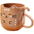thumbnail image 1 of Bathroom Tumbler Thicken Children Creative Cartoon Cat Cute Mouthwash Cup Teeth Brushing Storage Wash Cup Baby Toothbrush Cups, 1 of 5