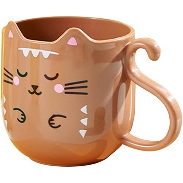 Bathroom Tumbler Thicken Children Creative Cartoon Cat Cute Mouthwash Cup Teeth Brushing Storage Wash Cup Baby Toothbrush Cups