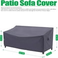 thumbnail image 2 of F&J Outdoors Waterproof Patio Sofa Cover 87"(W×39(D)×36/26"(H), 2 of 9