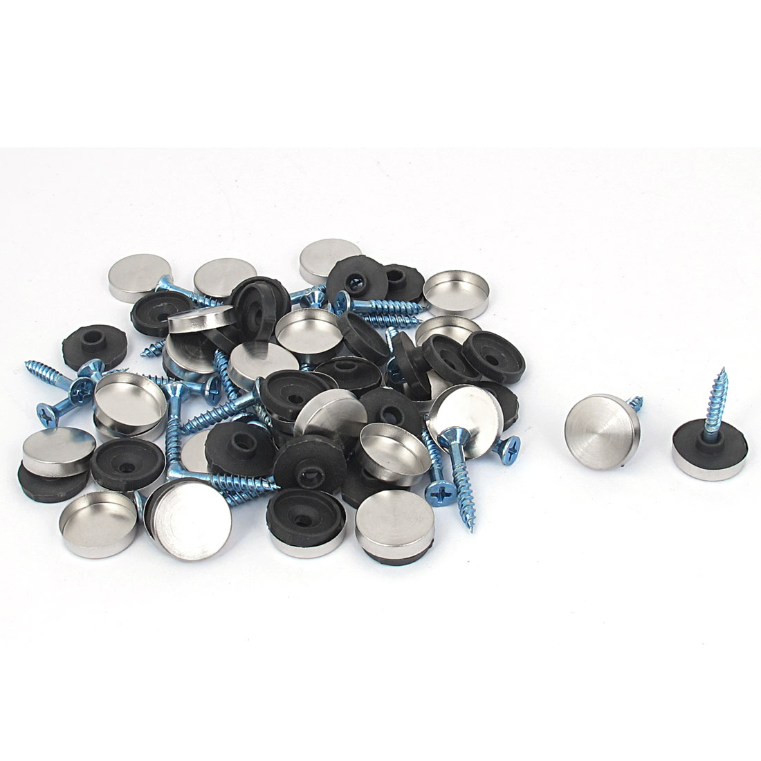 28pcs 16mm Head Dia Metal Screw Cap Cover Advertising Decorative