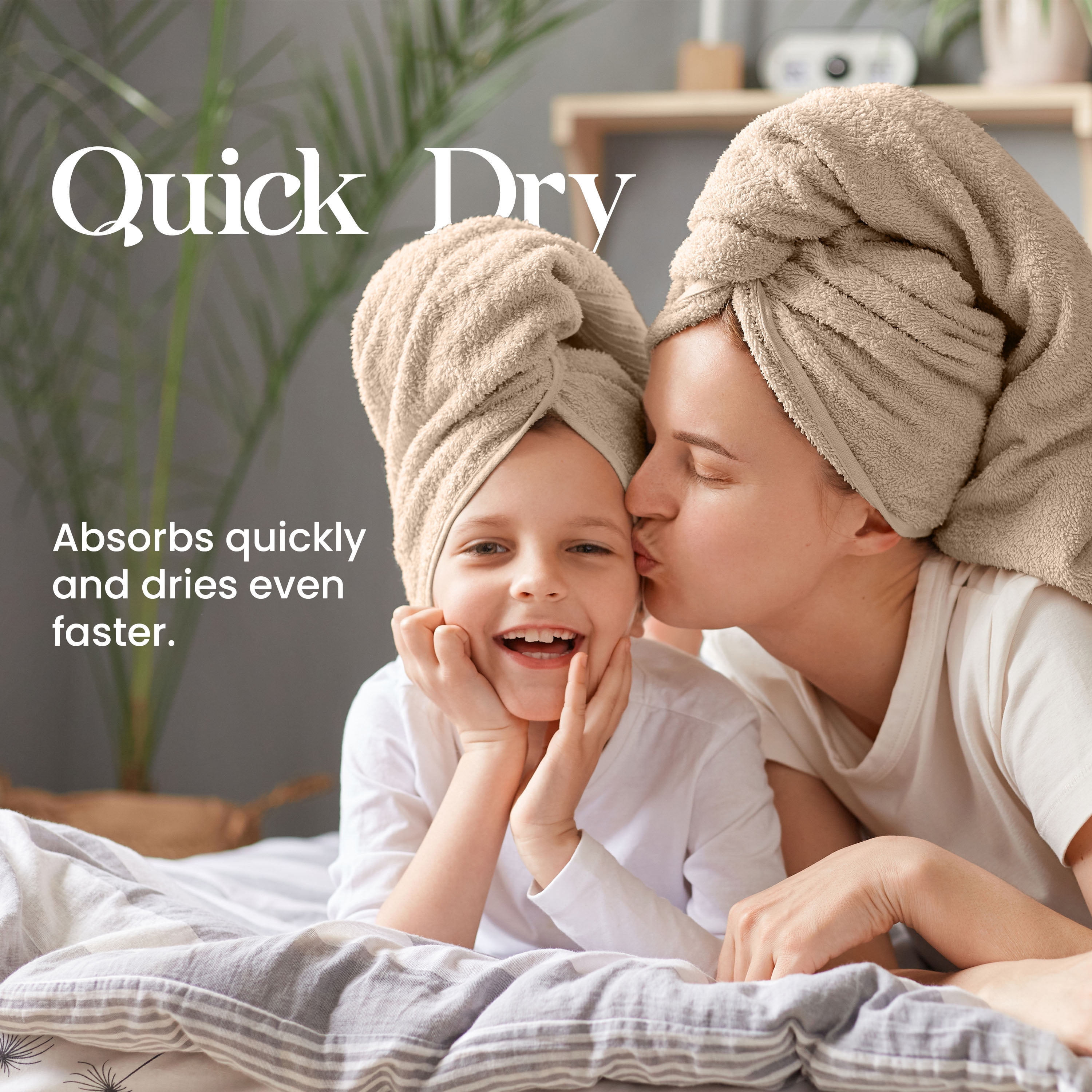 Utica 6-Piece Towel Set | 100% Cotton Soft & Absorbent Everyday Towels | Beige