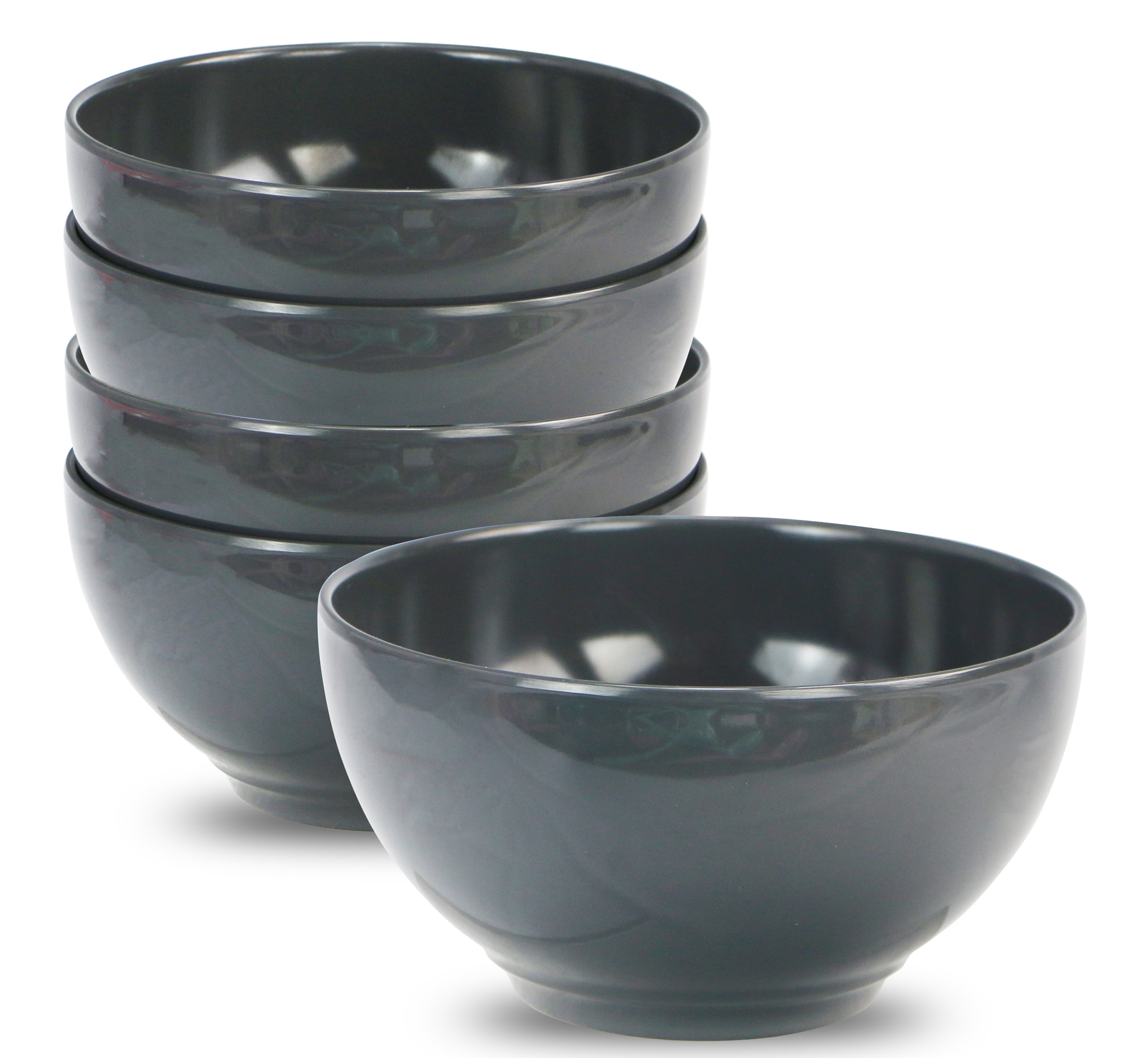 Calypso Basics, 6pc Melamine Bowl Set, Gray