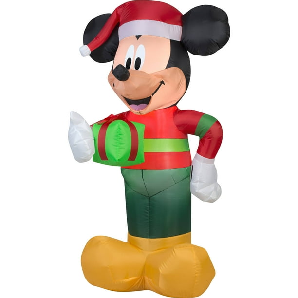 Gemmy Airblown Christmas Inflatables Disney Mickey with Present, 5