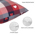 thumbnail image 3 of Yiaed Heart Plaid Print Pillow Covers Super Soft Decorative Square Throw Pillow Covers Case Cushion Covers for Sofa Couch Bedroom Car Decor（No pillow core）-16"x16", 3 of 7