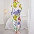 thumbnail image 5 of Bingfone Womens Pajama Sets Cute Chameleons Print,Long Sleeve Loungewear Pajamas Set-Small, 5 of 9