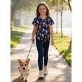 thumbnail image 6 of Lanbubble Girls Graphic T-Shirt Kids Short Sleeve Tie Front Tee Tops 7-12 Years, 6 of 8