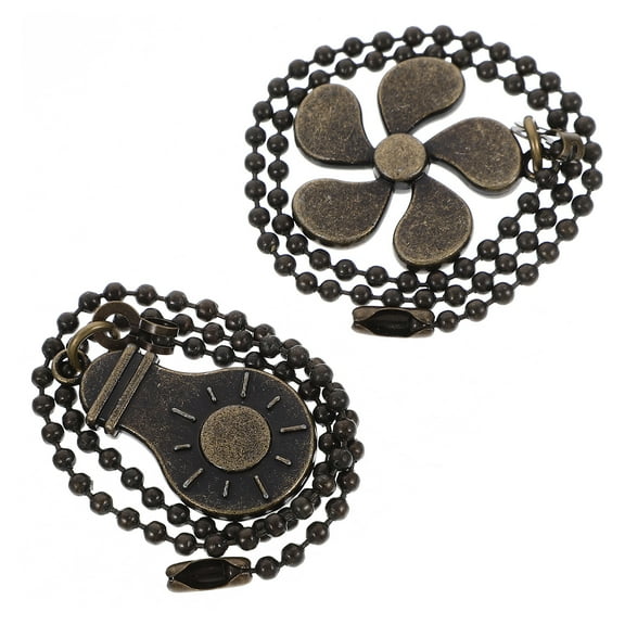 2 Pcs Fan Light Pendant Home Decor Decorative Pull Chains for Ceiling Fans Pulls Chandelier Sector Lighting Zinc Alloy