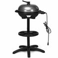 Costway Electrical Outdoor BBQ Grill 1350W Nonstick 4 Temperature